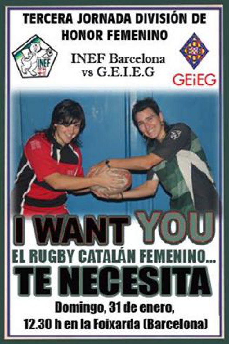 INEF vs GEiEG, duel català a la 3ª Jornada de Divisió d&#039;Honor de Rugby femení