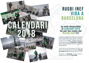Calendari 2018 de l&#039;equip de Rugby INEF-L&#039;Hospitalet