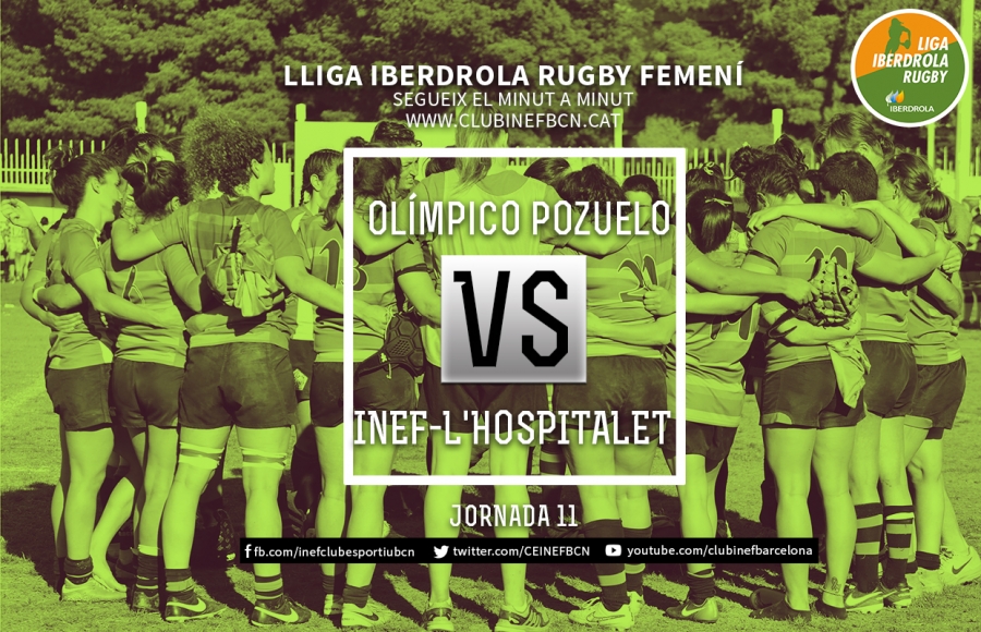 Minut a minut: Olímpico Pozuelo vs INEF-L&#039;Hospitalet, 11ª Jornada Lliga Iberdrola 2018-2019