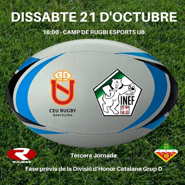 CEU Rugby vs INEF Barcelona, 3ª Jornada de la Lliga Catalana Rugby masculina