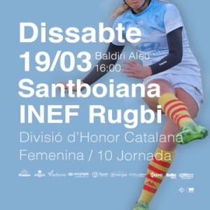 Vídeo: UE Santboiana vs INEF Barcelona, J10 Fase Final Divisió d&#039;Honor Catalana rugby femení 2021-2022