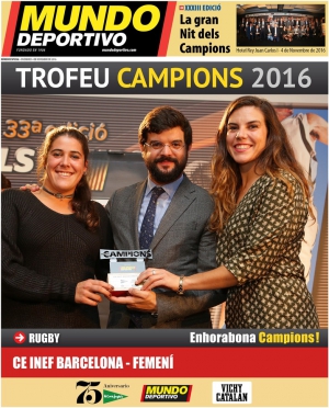 INEF Barcelona rep el Trofeu Campions de Mundo Deportivo