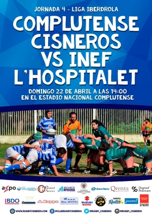 Prèvia: Rugby Cisneros vs INEF-L&#039;Hospitalet, J4 Lliga Iberdrola