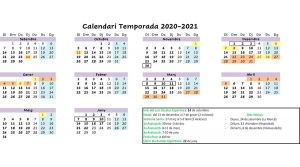 Calendari de les Escoles Esportives 2020-2021