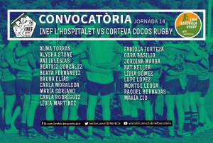 CONVOCATÒRIA: INEF-L&#039;Hospitalet vs Corteva Cocos Rugby, J14 Lliga Iberdrola