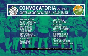 CONVOCATÒRIA: Corteva Cocos Rugby vs INEF-L&#039;Hospitalet, J7 Lliga Iberdrola