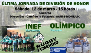 Última Jornada Divisió d&#039;Honor Rugby femení - INEF Barcelona vs Olímpico Pozuelo