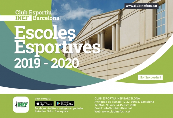 Inscripcions Obertes per les Escoles Esportives 2019-2020